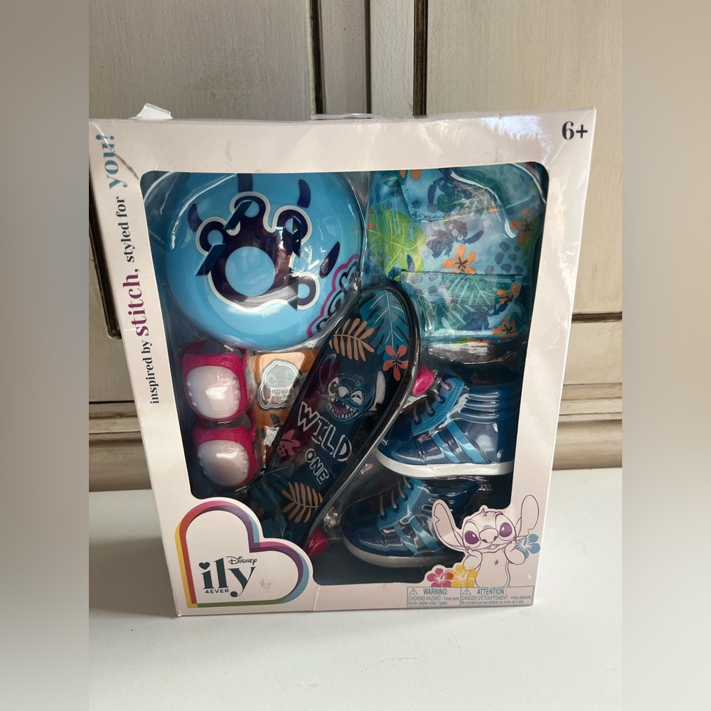 NIB Disney ily 4EVER STITCH Princess Doll Fit 18" Dolls Skateboard Accessories